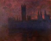 克劳德 莫奈 : Houses of Parliament, London, Symphony in Rose